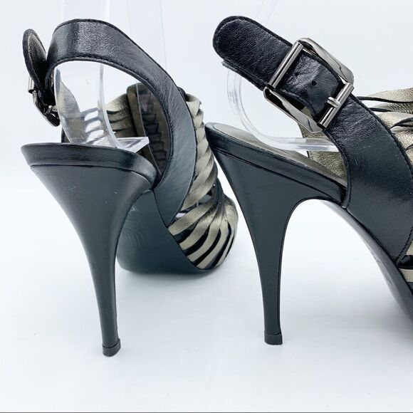 Pelle Mode Leather Heels Platform Caged Sandals 6 - Picture 4 of 12